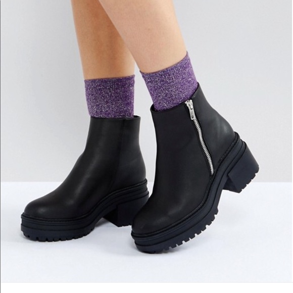 ladies chunky chelsea boots